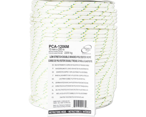 Élingue de polyester pour treuil canadien Portable Winch Ø 10 mm, 200 m