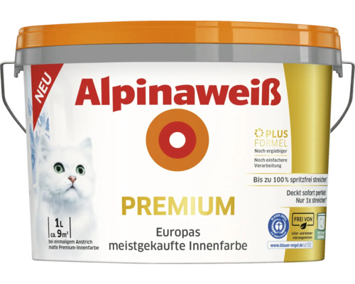 Peinture murale Alpina Premium blanc Alpina 1 l