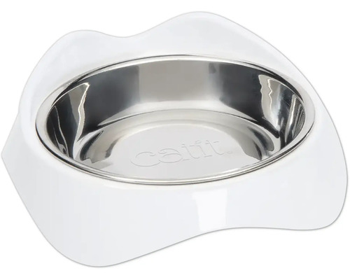 Écuelle catit Pixi écuelle individuelle, de forme ergonomique, passe au lave-vaisselle 200 ml blanc