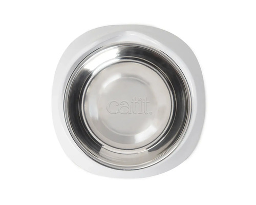 Catit Futternapf aus Edelstahl mit Kunststoffrand