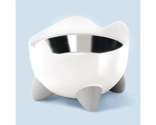 Futternapf mit Edelstahleinsatz und drei Füßen