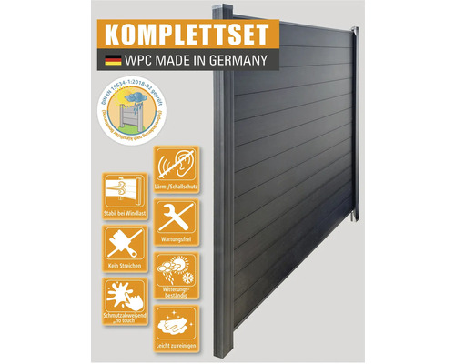 Kit complet clôture WPC Made in Germany