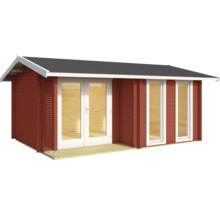 Abri de jardin en bois avec fenêtres et double porte