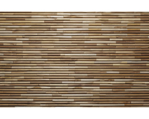 Revêtement mural en baguettes de bois