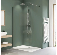 Walk In Duschwand Breuer Entra 140 cm Klarglas Profilfarbe silber