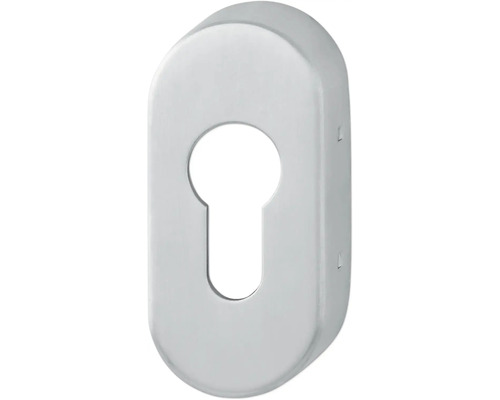 Paire de rosaces étroites AnsaPro cylindre profilé acier inoxydable mat 72x33 mm Rosette de clé pour portes intérieures