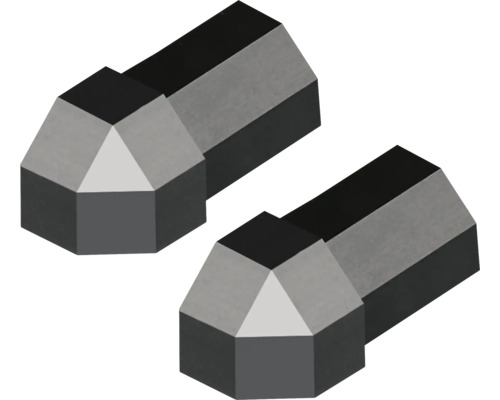 Angle extérieur DURAL Duraplus Diamond noir 2 x 11 mm Deux modèles de maisons d''habitation