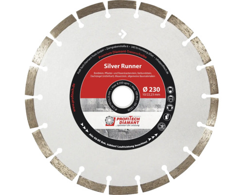 Disque à tronçonner diamanté Profitech Diamant Silver Runner Ø 115x22,23 mm