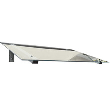 Vordach aus Glas mit Halterungen