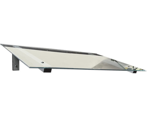 Gutta Pultvordach PT/SE VSG 8 mm Echtglas 140x80 cm RAL 9007 graualuminium Vordach aus Glas mit Halterungen