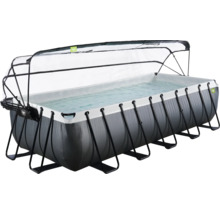 Rechteckiger Stahlrahmenpool mit Abdeckung