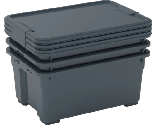 Boîte de rangement en plastique avec couvercle