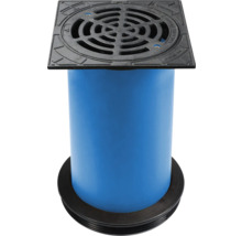 Raccord avec grille d''évacuation et tuyau pour le drainage