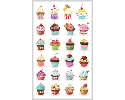 Ministickers enfants cupcakes 24 pces
