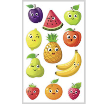 Aufkleber mit verschiedenen Obstsorten