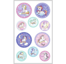 Aufkleber mit Einhornmotiven in verschiedenen Designs
