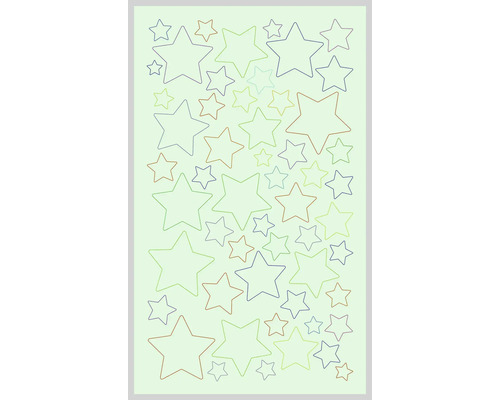 Ministickers enfants étoile brillantes 54 pces
