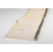 Planche en bois avec bord d''écorce