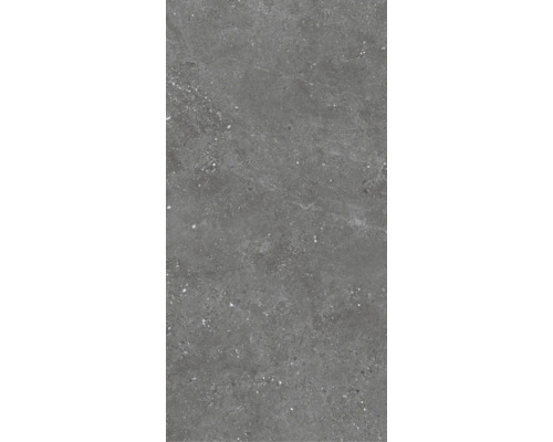 Dalle de terrasse grès cérame fin Rock graphite bords rectifiés 120 x 60 x 2 cm