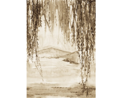 Papier peint panoramique intissé impression numérique 360820 Magic Walls Montagnes marron 4 pces 212 x 300 cm