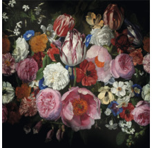 Nature morte florale avec diverses fleurs telles que des tulipes, des roses et des œillets