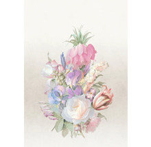Arrangement floral avec rose, tulipe et couronne impériale
