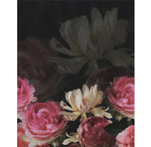 Papier peint avec motif de roses et de fleurs