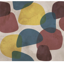 Motif abstrait avec des formes colorées comme décoration murale