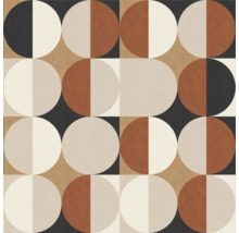 Geometrisches Tapetenmuster mit Kreisen und Quadraten