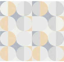 Geometrisches Muster mit Kreisen und Quadraten Tapete