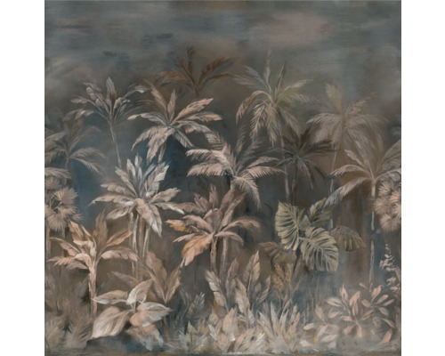 Papier peint panoramique intissé impression numérique 364385 Magic Walls Palmiers bleu 5 pces 265 x 265 cm