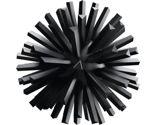 Représentation abstraite d''un objet avec des éléments triangulaires saillants