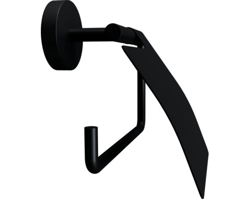 Schwarzer Toilettenpapierhalter zur Wandmontage