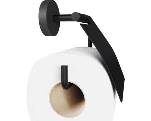 Toilettenpapierhalter aus Metall mit Toilettenpapierrolle