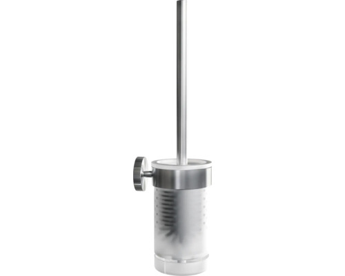 Garniture WC murale avec brosse en acier inoxydable