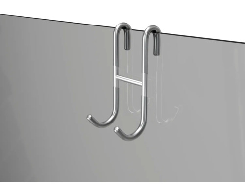 Edelstahl Duschkabinenhänger zur Befestigung an einer Duschkabine