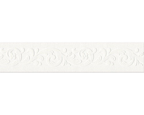 Bordüre 6396-15 Only Borders 9 Blumenranke weiß 5 m x 13 cm Weisse Bordüre mit floralem Muster