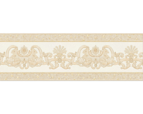 Frise 6554-24 papier ornement beige crème 5 m x 17 cm Bordure avec ornements et motif géométrique