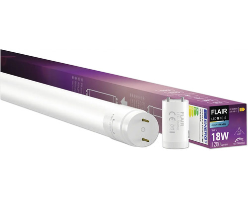 Tube fluorescent avec démarreur LED et emballage