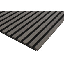 Akustikpaneel mit PES-Filz und MDF furniert Eiche geräuchert 1195 x 572,5 x 19 mm