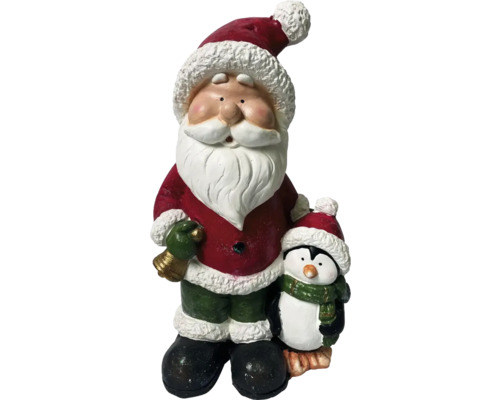 Décoration Père Noël avec pingouin h 44 cm Décoration Père Noël avec pingouin h 44 cm