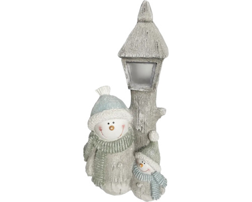 Bonhomme de neige LED avec lanterne Lafiora h 51 cm Bonhomme de neige LED avec lanterne Lafiora h 51 cm