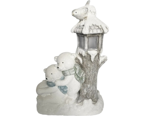 Ours polaire LED avec lanterne Lafiora h 44 cm Ours polaire LED avec lanterne Lafiora h 44 cm