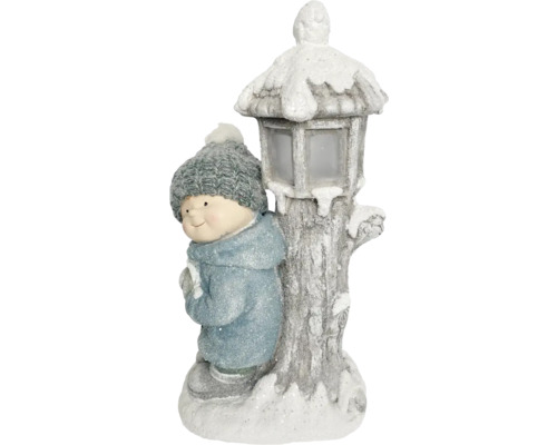 Jeune garçon LED avec lanterne Lafiora h 43 cm Jeune garçon LED avec lanterne Lafiora h 43 cm