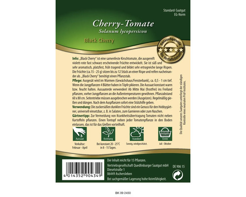 Samentüte Cherry Tomate Black Cherry