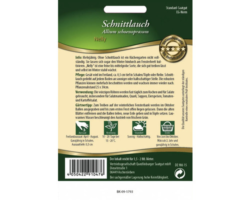Samenpackung Schnittlauch Nelly