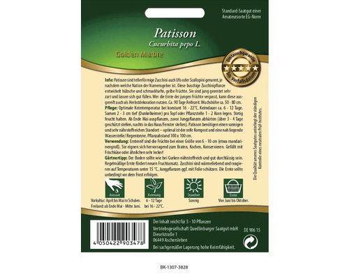 Patisson Golden Marbre Saatgutpackung