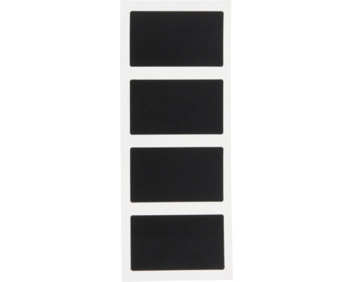 Kreidetafelsticker schwarz rechteckig selbstklebend 8 Stk.
