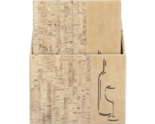 Porte-revues en liège avec motif de vin