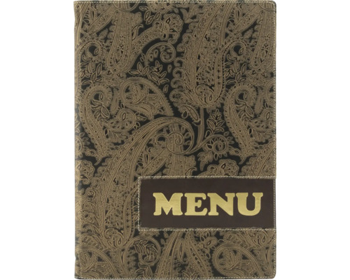 Speisekarte mit Paisley Muster